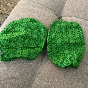 Green Celtic pattern short hair scrub cap